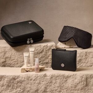 NWT Giorgio Armani Makeup Case & Leather Cardholder